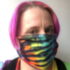 face mask black rainbow