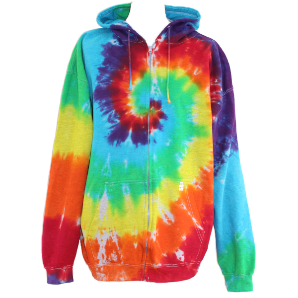 rainbow swirl zip hoody