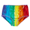 knickers tie dyes with a rainbow stripe